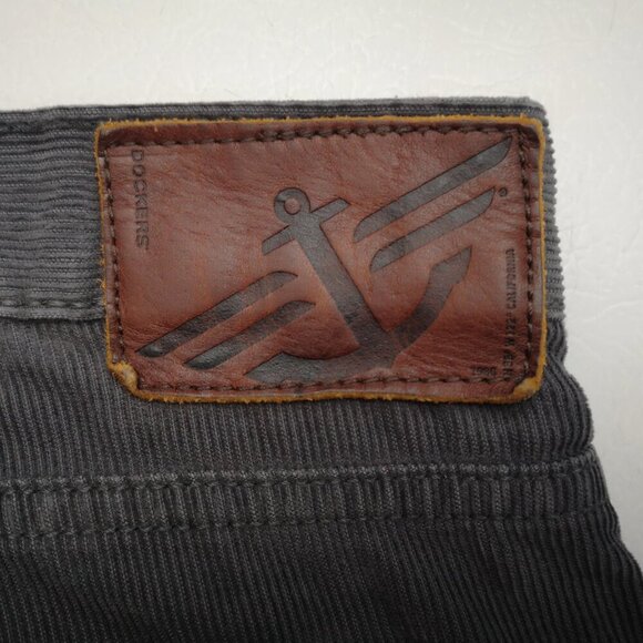 Dockers Men's Size 38/32 Dark Grey Straight Fit Corduroy Pants - Picture 12 of 16